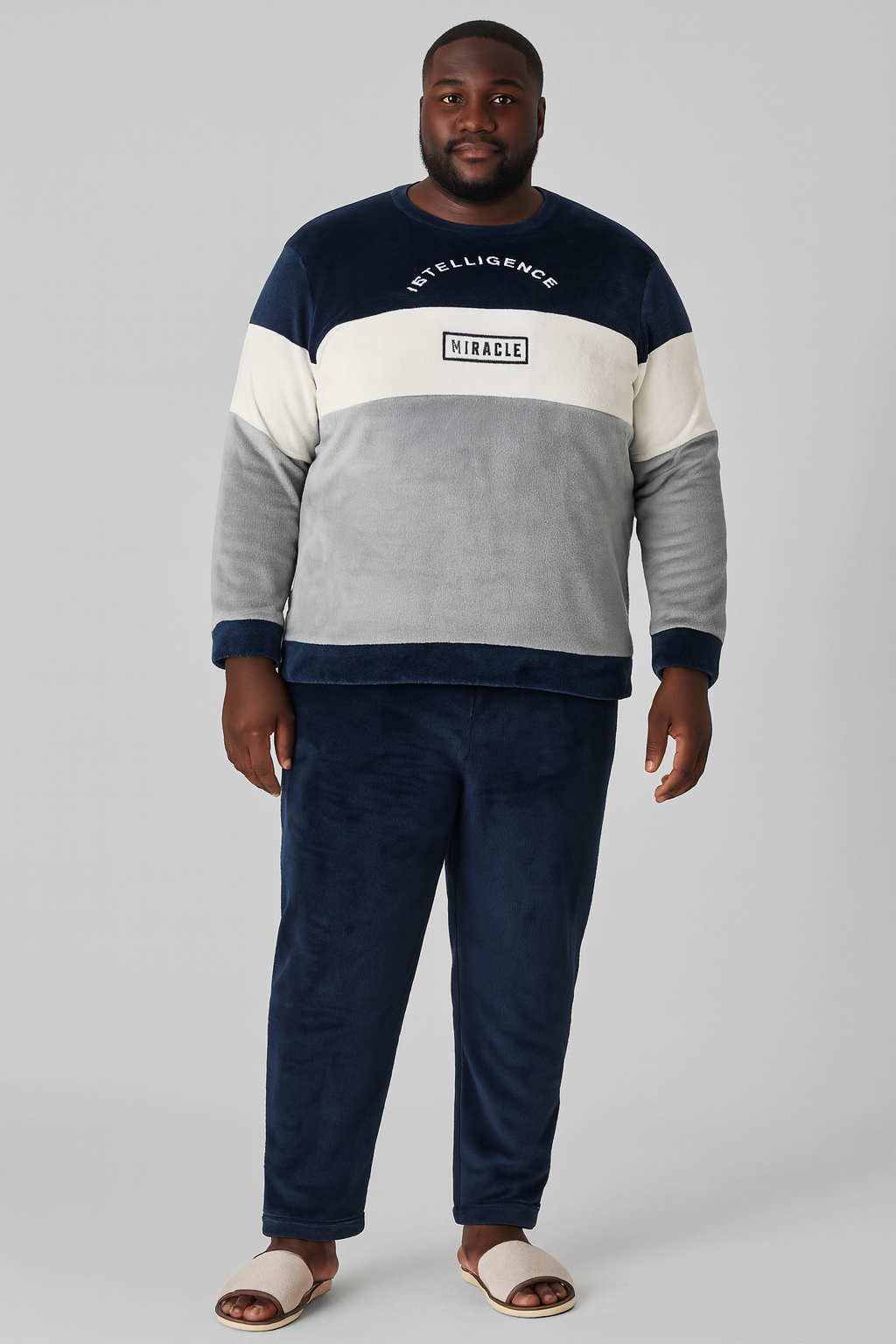 Comfortable Round Neck Warm Home Wear Casual Suit
