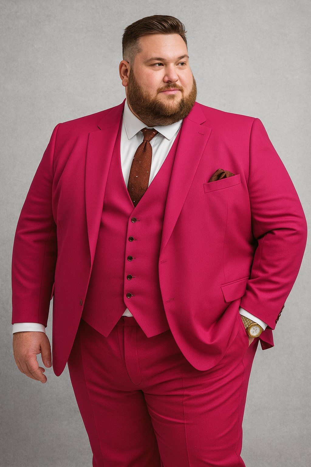 Chic Men's Casual Business Wedding Three-piece Suit