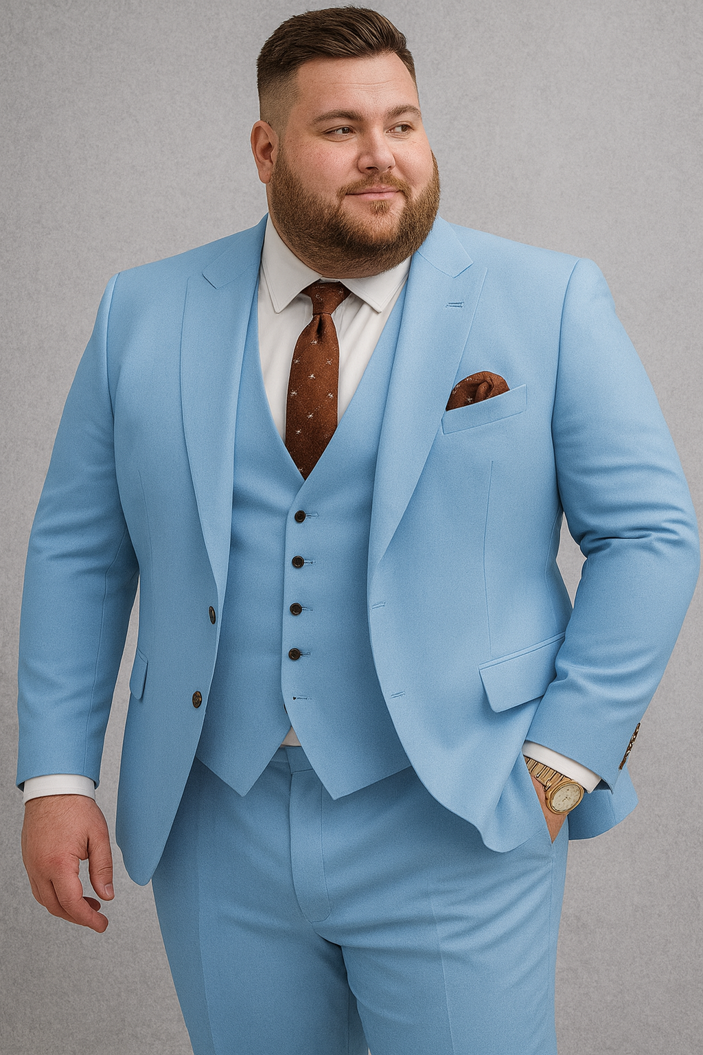 Chic Men's Casual Business Wedding Three-piece Suit