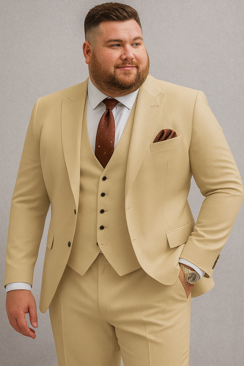 Chic Men's Casual Business Wedding Three-piece Suit