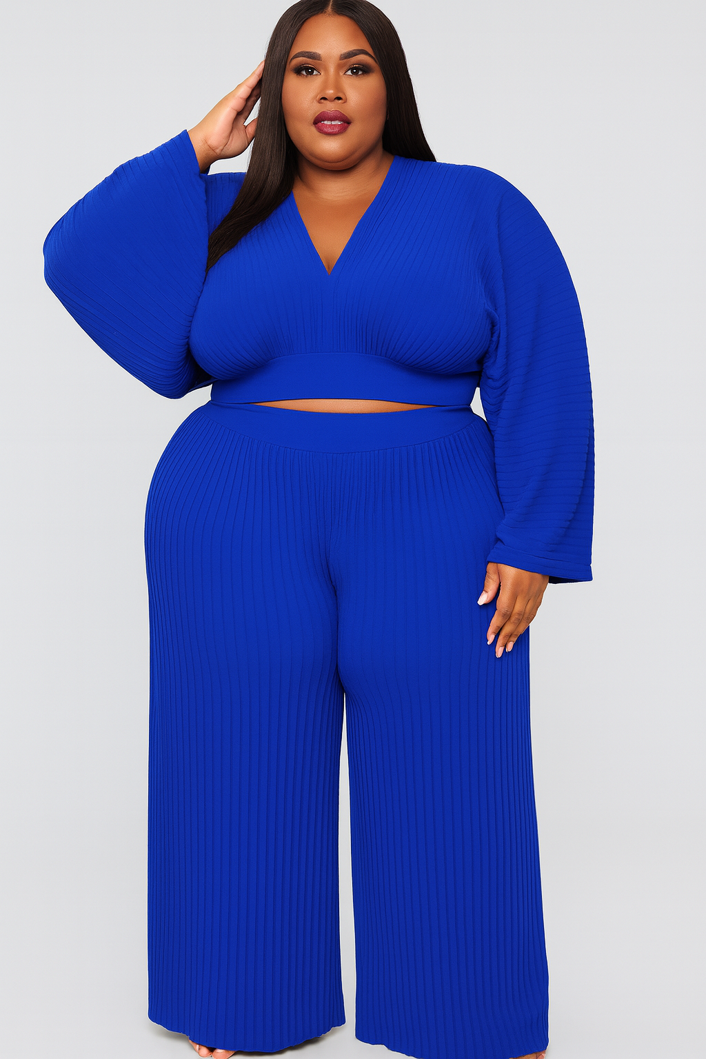Top Wide Leg Trousers Two-piece Set