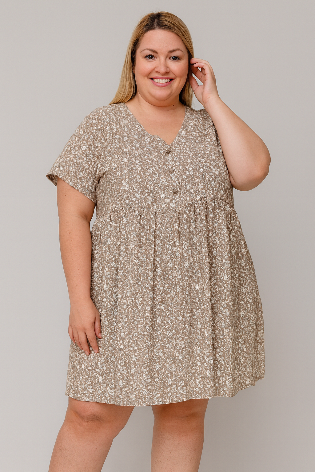Women V-neck Leopard Print Leisure Dress